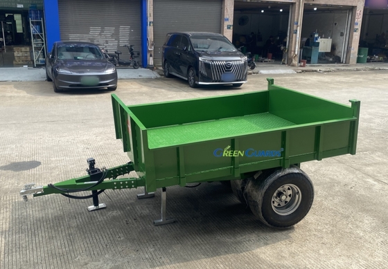 OEM 3-10 tons PTO driven hydraulic agricultural dump trailer, capacity 210*160*30cm, with core tire assembly