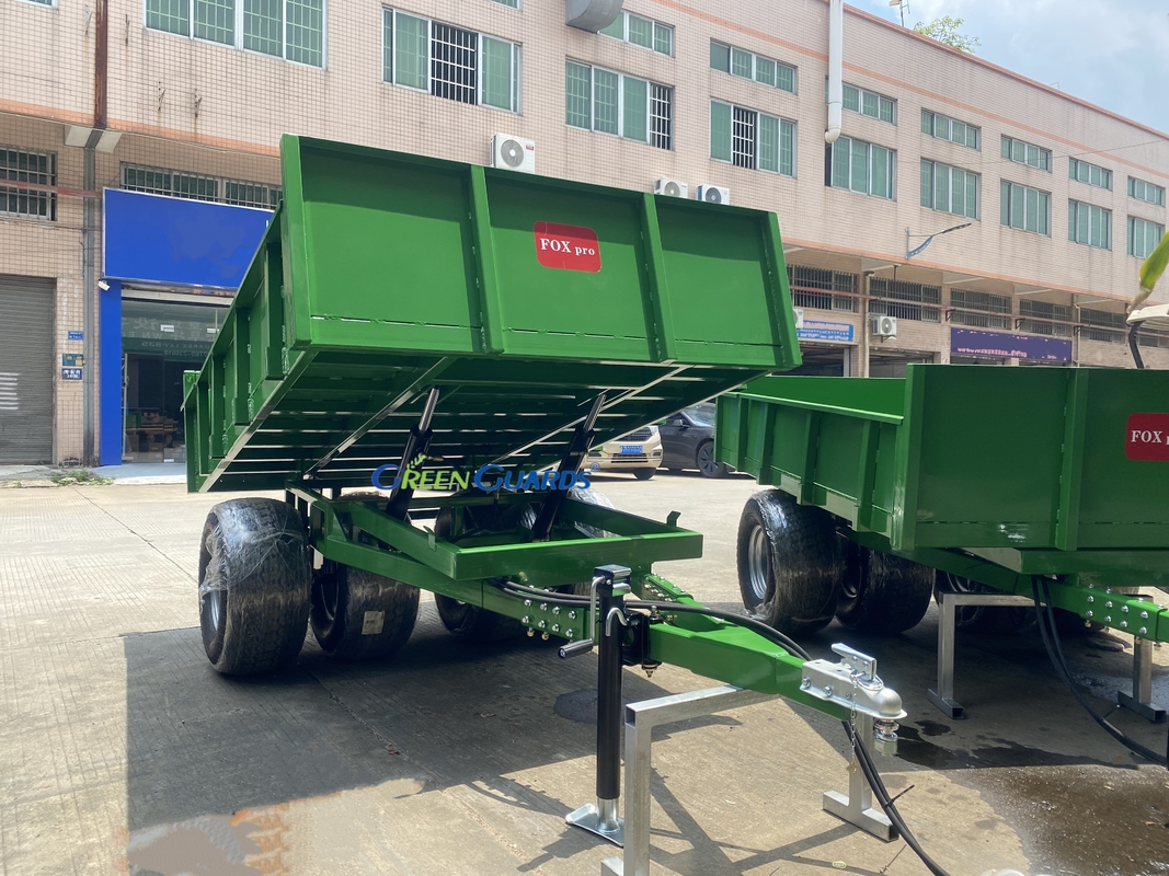 OEM 3-10 tons PTO driven hydraulic agricultural dump trailer, capacity 210*160*30cm, with core tire assembly